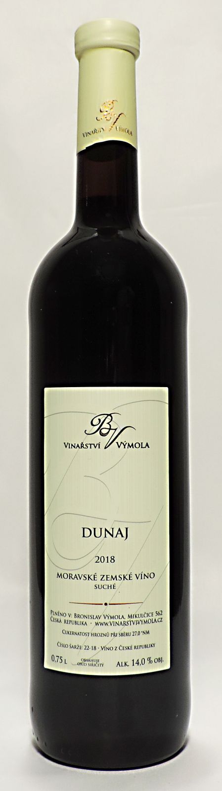 Dunaj 2018, MZV, suché, 0,75 l - vinařství Výmola